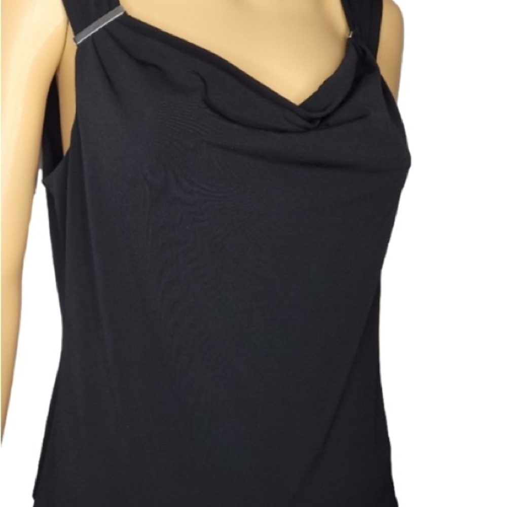 WHITE HOUSE/BLACK MARKET Sleeveless Top Lightweight Black Womens Size M - Picture 4 of 11